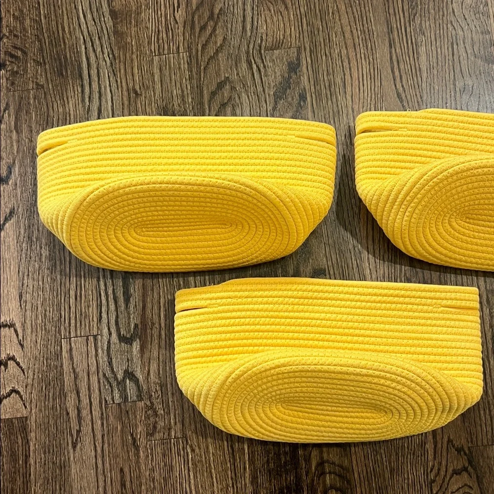 CubesLand set of 3 Yellow Baskets/Bins